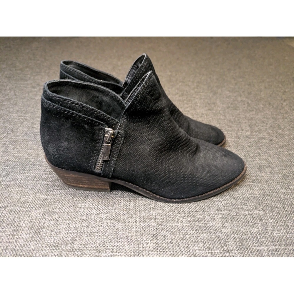 Lucky‎ Brand Women's Fhuna Ankle Bootie Suede Black Size 9 Shoes Zip Up Boots